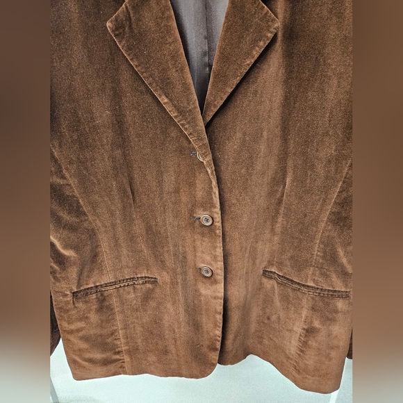 Vintage - Velvet Jessica Holbrook Cotton Brown Blazer - NWOT - Size 14 - Picture 5 of 7